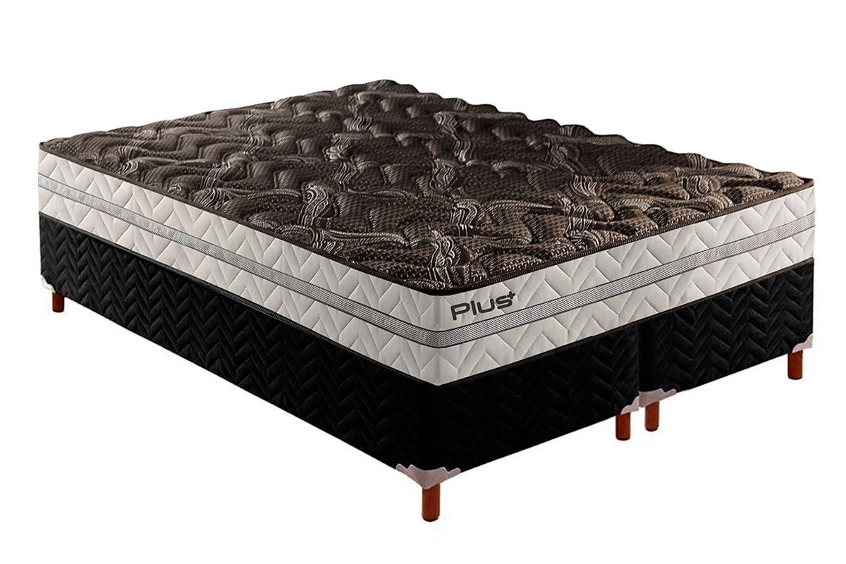 Cama Box CRC +Colchão Espuma D33 Pasquale Paropas