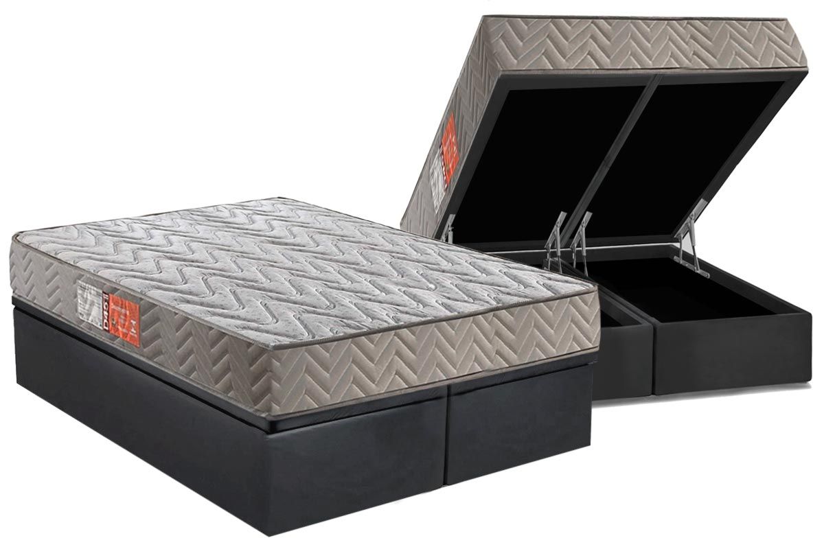 Cama Box Baú CRC +Colchão D45 Pasquale Paropas