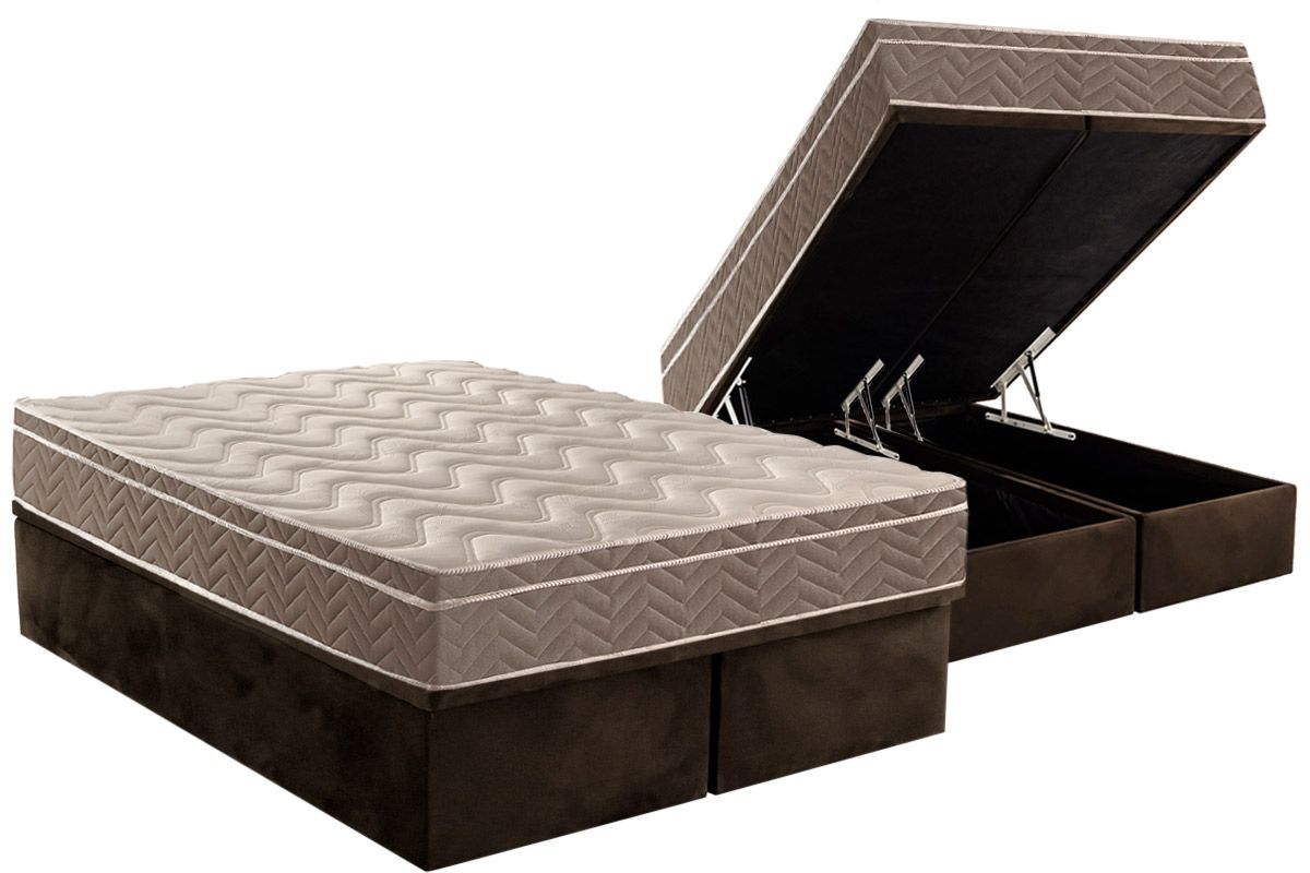 Cama Box Baú CRC +Colchão Ortopédico Pasquale Paropas