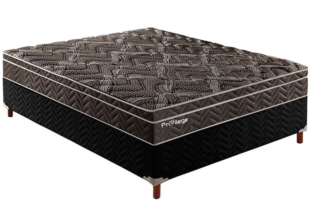 Cama Box CRC +Colchão Molas Privilege Paropas