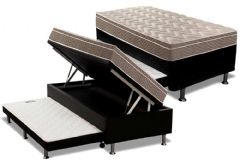 Cama Baú c/Aux Filhão +Colchão Ortopédico Conforto Ultra Paropas