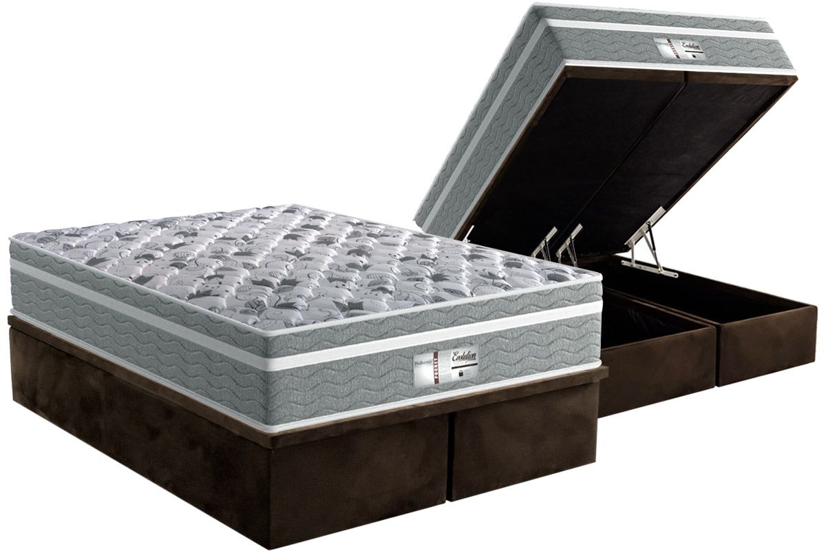 Cama Box Baú CRC +Colchão Molas Evolution Probel