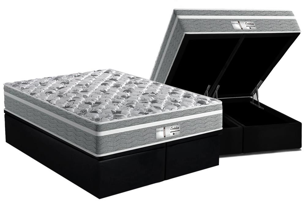 Cama Box Baú CRC +Colchão Molas Evolution Probel