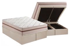 Cama Box Baú Filhão +Colchão Molas Classic Anjos