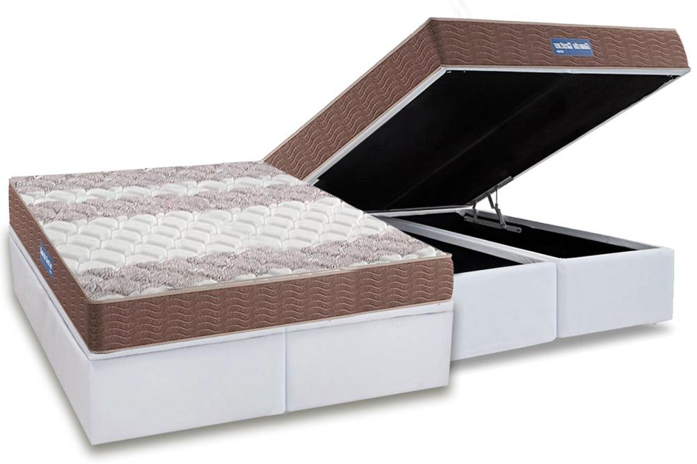 Cama Box Baú CRC +Colchão Ortopédico Intense Probel