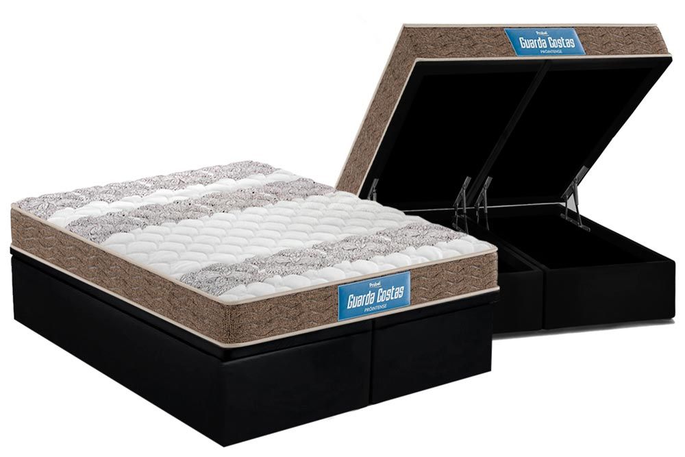 Cama Box Baú CRC +Colchão Ortopédico Intense Probel