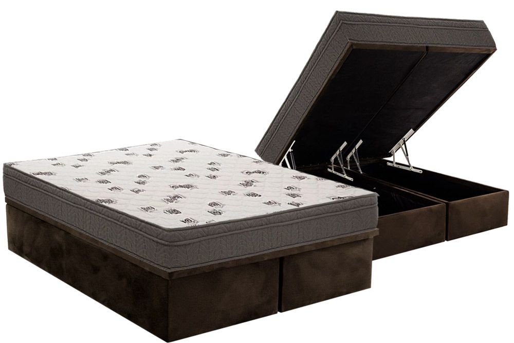 Cama Box Baú CRC +Colchão Espuma D45 Light Ortobom