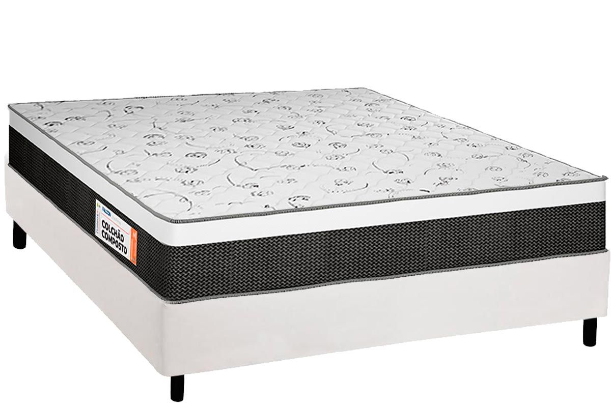 Cama Box CRC +Colchão Ortopédico Falcon Plumatex