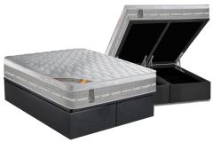 Cama Box Baú Filhão +Colchão Molas Premium Castor