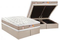Cama Box Baú Filhão +Colchão Molas S Star Air Castor