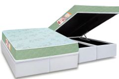 Cama Box Baú Filhão +Colchão Espuma D33 SleepMax Castor