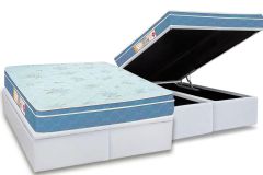 Cama Box Baú Filhão +Colchão Espuma D45 SleepMax Castor