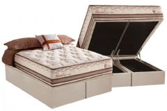 Cama Box Baú Filhão +Colchão Molas Istambul Herval