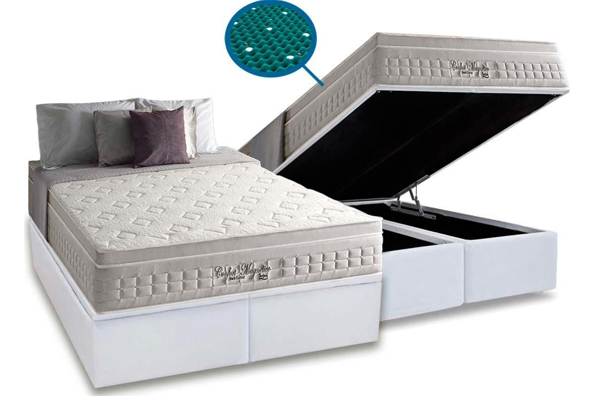 Cama Baú CRC +Colchão Magnético Confort Anjos