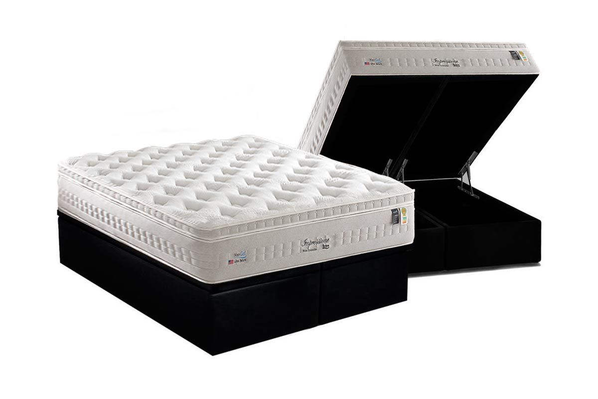 Cama Box Baú CRC +Colchão Molas Impressione Anjos