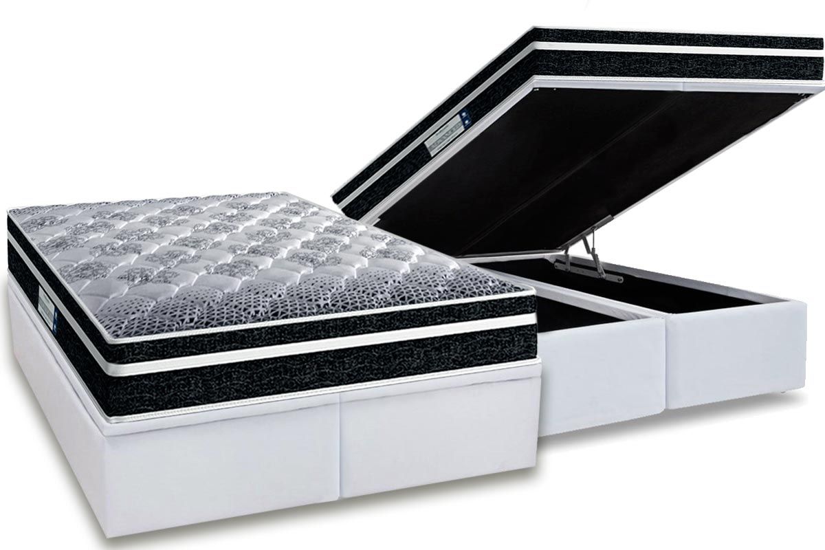 Cama Box Baú CRC +Colchão Ortopédico Tech1500 Probel