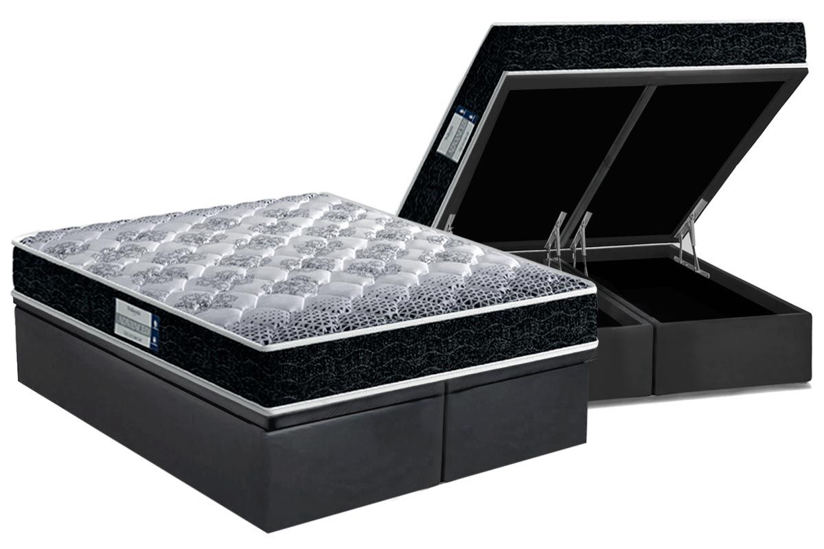 Cama Box Baú CRC +Colchão Ortopédico Tech1500 Probel