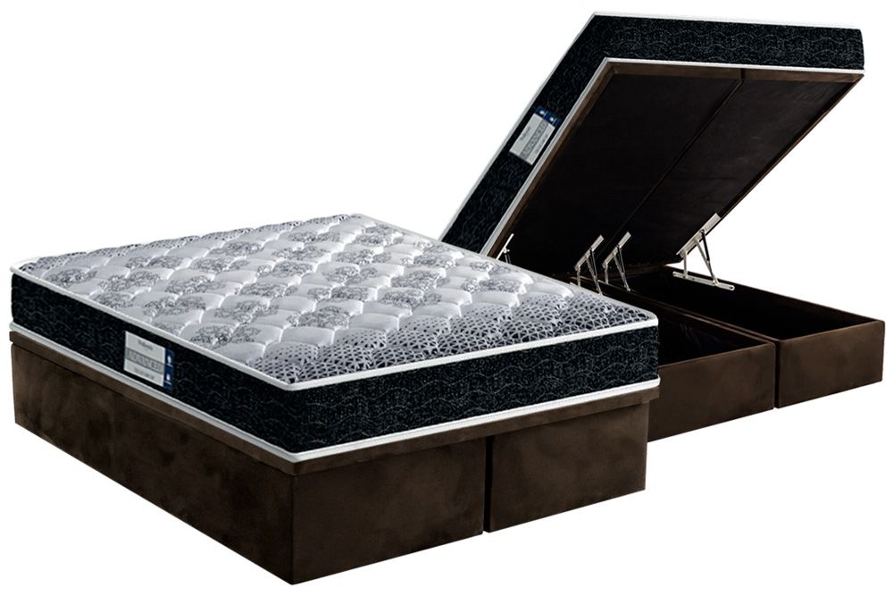 Cama Box Baú CRC +Colchão Ortopédico Tech1500 Probel