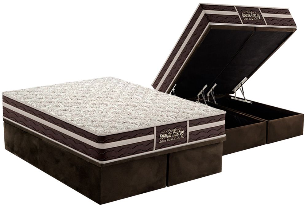 Cama Box Baú CRC +Colchão Ortopédico E. Firme Probel
