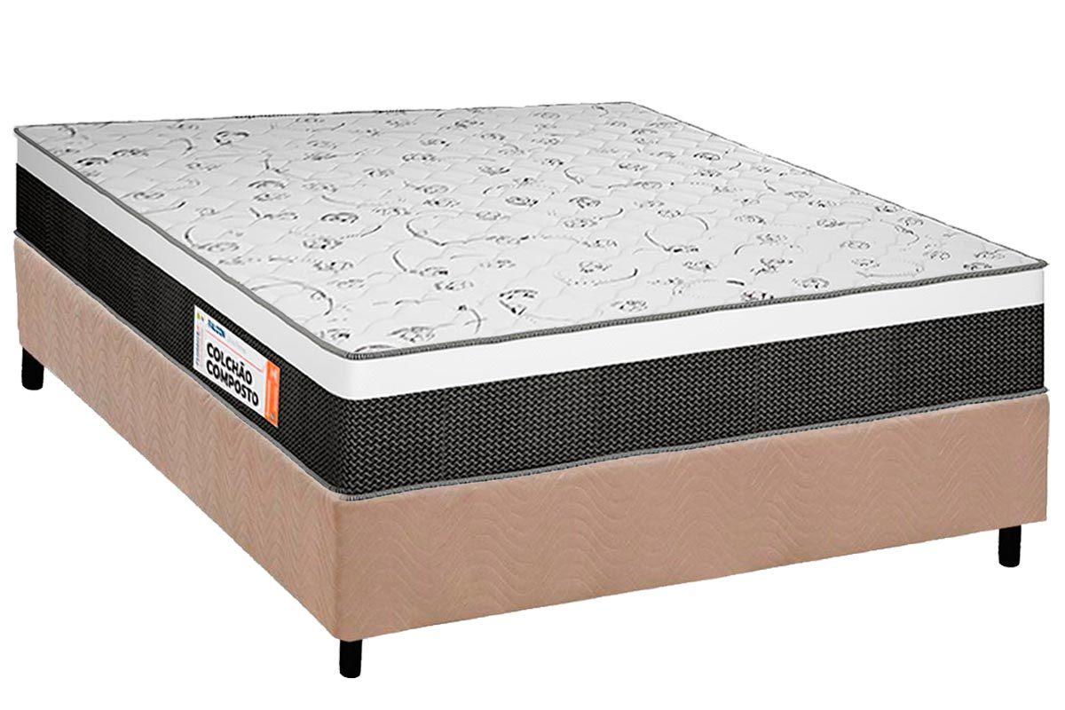 Cama Box CRC +Colchão Ortopédico Falcon Plumatex