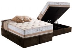 Cama Box Baú Filhão +Colchão Molas Spain Herval
