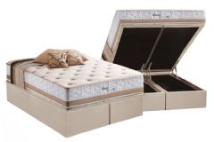 Cama Box Baú Filhão +Colchão Molas Spain Herval