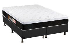 Cama Box Filhão +Colchão Espuma D45 Black White Castor
