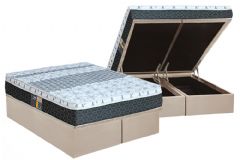 Cama Box Baú Filhão +Colchão Molas Class Castor