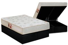 Cama Box Baú Filhão +Colchão D33 Sleep Max Relax Castor