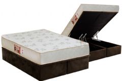 Cama Box Baú Filhão +Colchão D33 Sleep Max Relax Castor