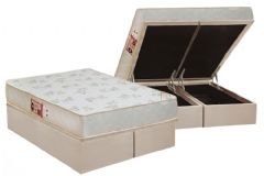 Cama Box Baú Filhão +Colchão D33 Sleep Max Relax Castor