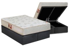 Cama Box Baú Filhão +Colchão D33 Sleep Max Relax Castor