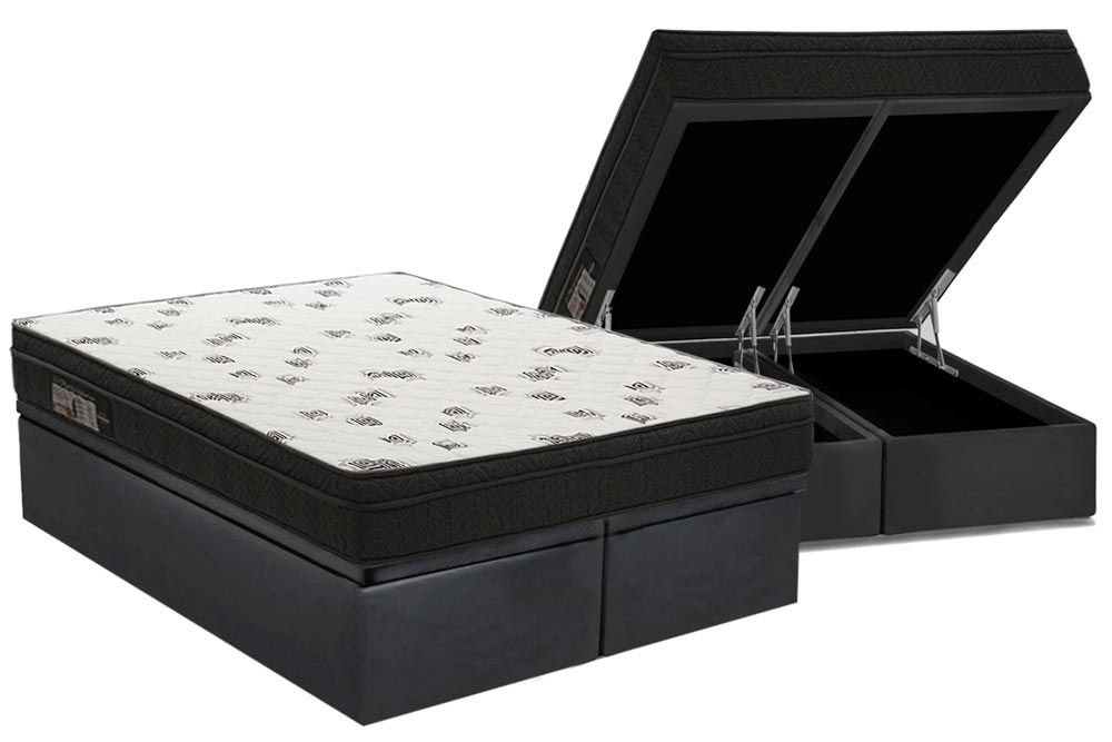 Cama Box Baú CRC +Colchão Espuma D45 Light Ortobom