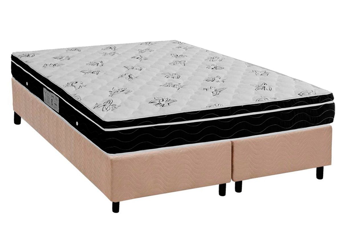 Cama Box CRC +Colchão Molas Physical Ortobom