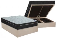 Cama Box Baú Filhão +Colchão Molas Light Ortobom