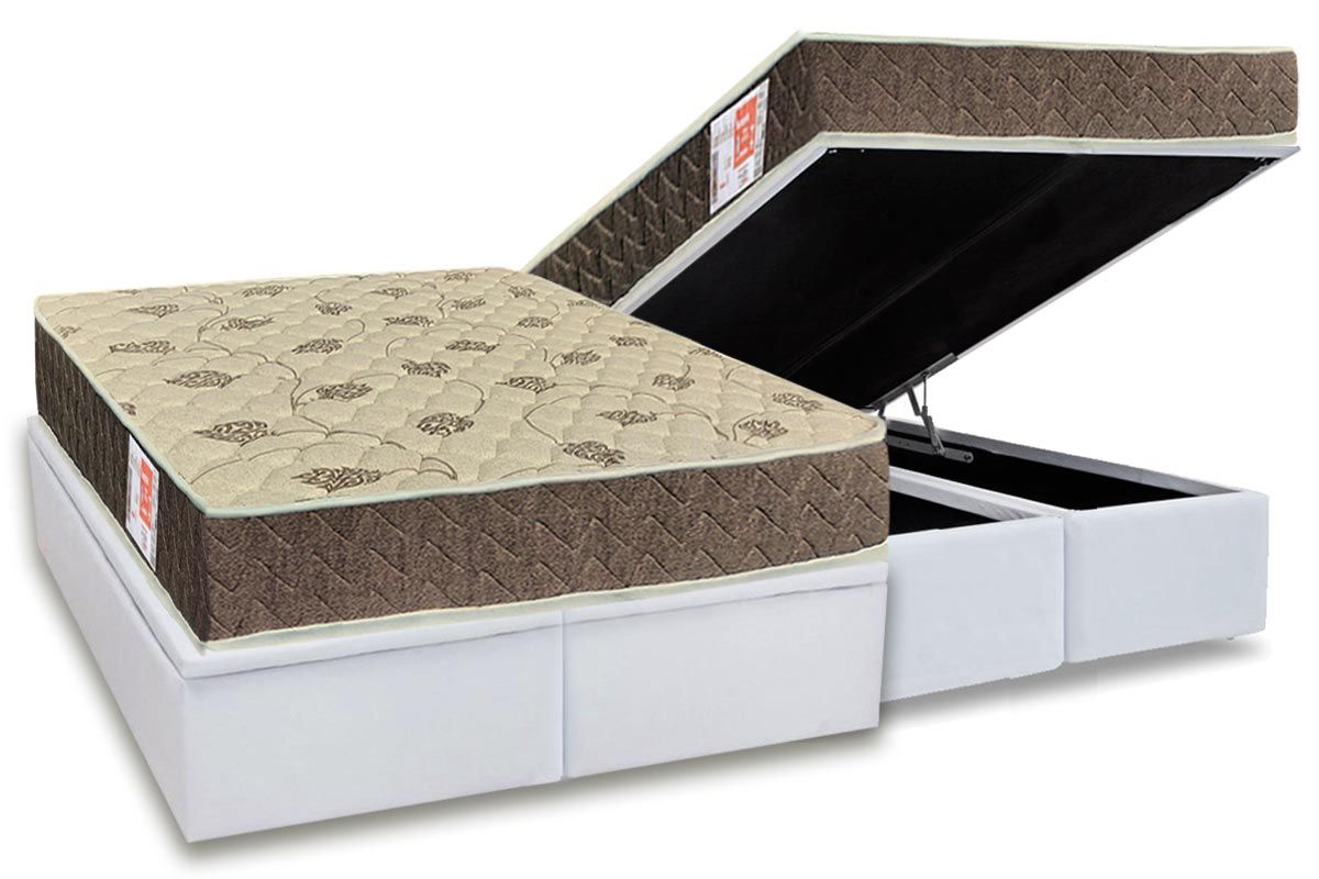 Cama Box Baú CRC +Colchão D33 ComfortPedic Orthoflex