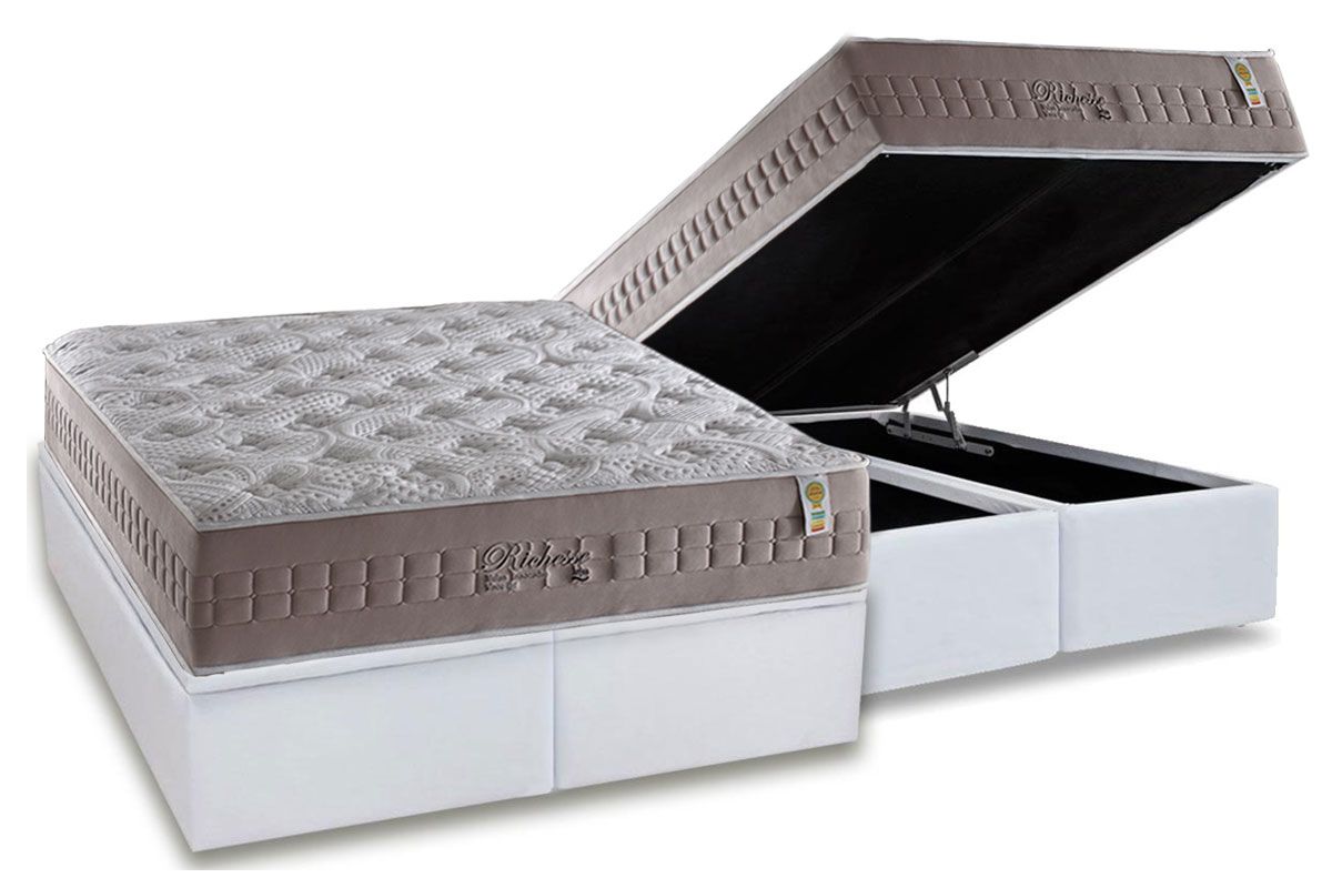 Cama Box Baú CRC +Colchão Molas Richesse Anjos