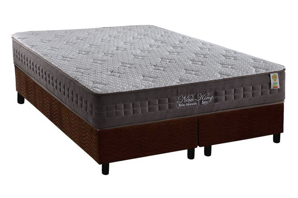 Cama Box CRC +Colchão Molas New King Anjos