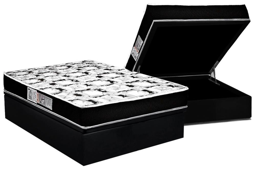Cama Box Baú Filhão +Colchão D33 Supreme Luckspuma