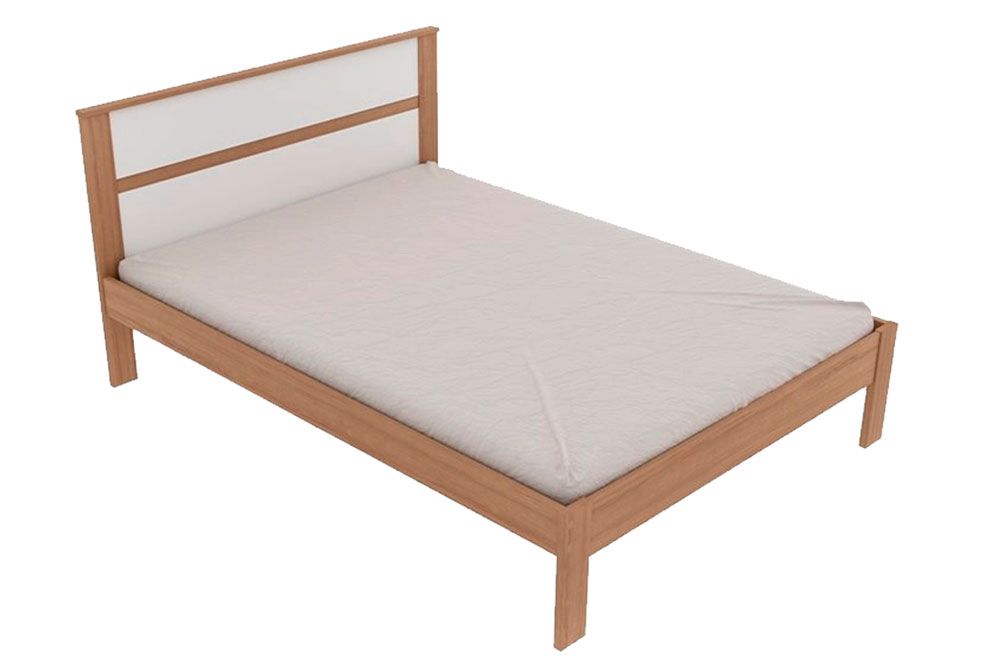 Cama de Casal CM8005 Amêndoa/Branco - Tecno Mobili