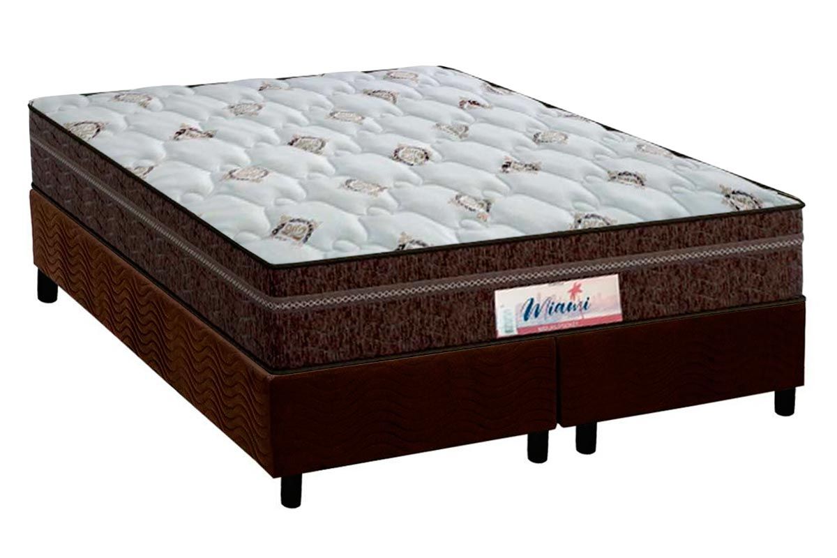 Cama Box CRC +Colchão Molas Miami Probel