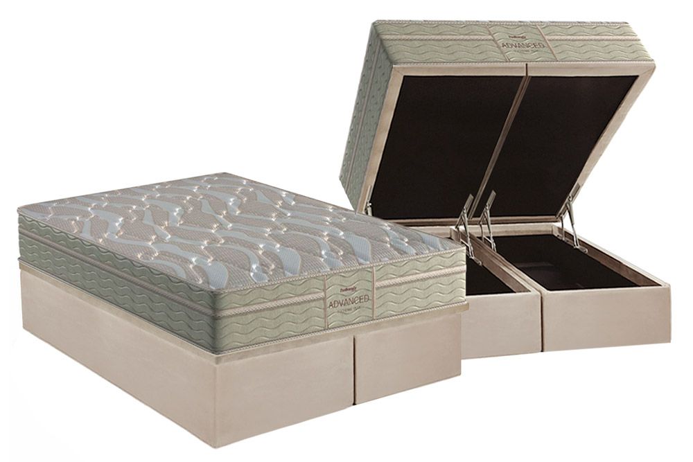 Cama Box Baú CRC +Colchão Ortopédico Tech2000 Probel