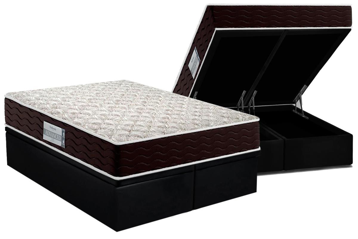 Cama Box Baú CRC +Colchão Espuma D33 Advanced Probel