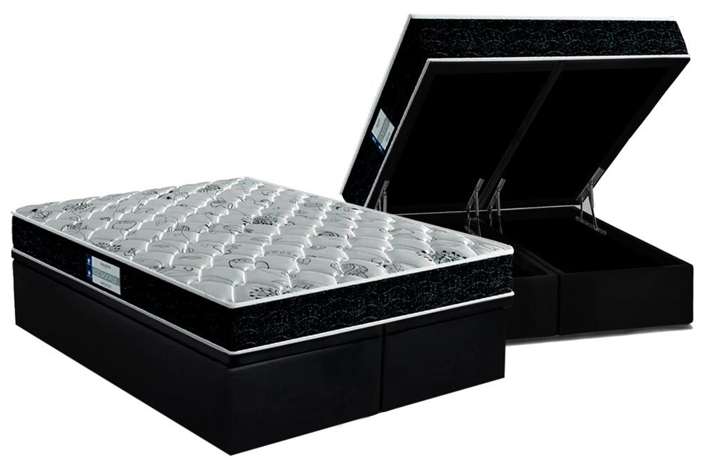 Cama Box Baú CRC +Colchão Ortopédico Tech2000 Probel