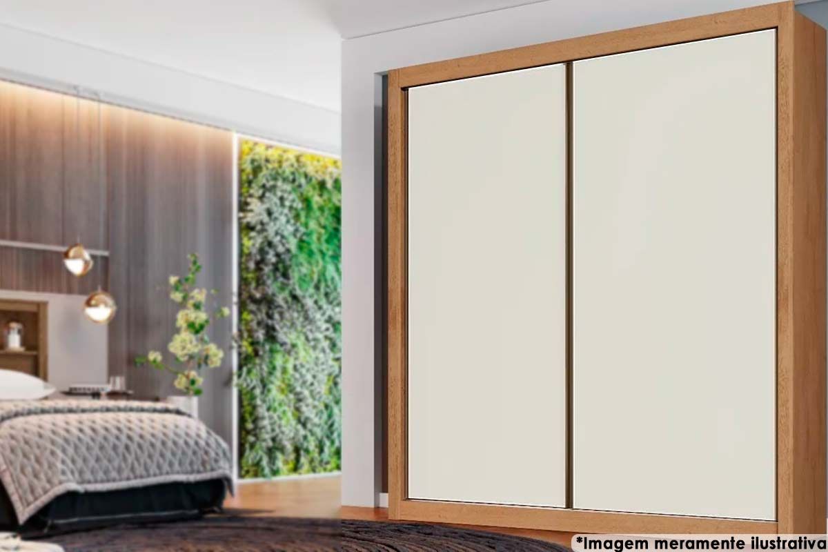 Guarda Roupa Solteiro 2 Portas e 4 Gavetas Zurique Off White Europa