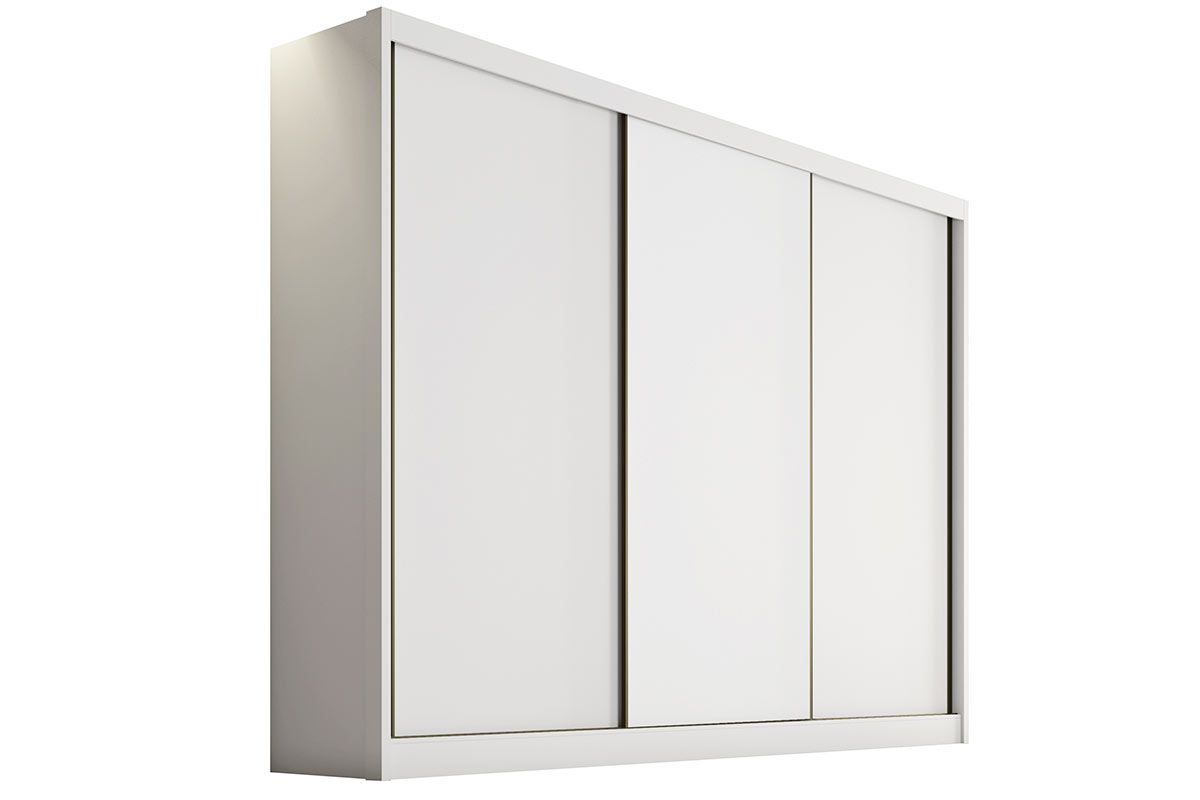 Guarda Roupa Casal 3 Portas Correr 6Gavs Arezzo Neve N. Horizonte