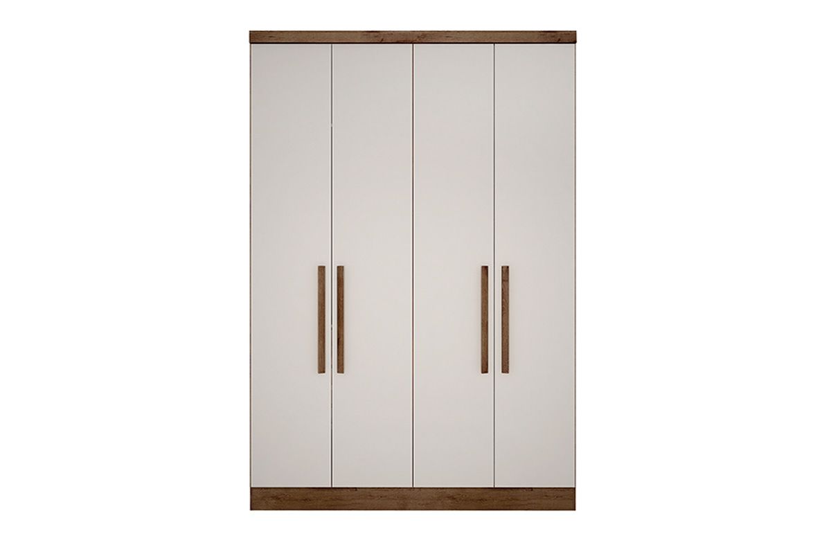 Modulado de Quarto Guarda Roupa c/4 Portas e 3 Gavetas Rizon/Linea Cumaru N. Horizonte
