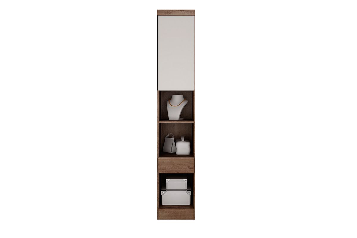 Modulado de Quarto Armário Mesa de Cabeceira Rizon/Linea c/1 Porta e 1 Gaveta N. Horizonte