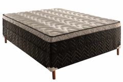 Cama Box Conjugado: Colchão Ortopédico D33 Pasquale Pillow Black  Paropas