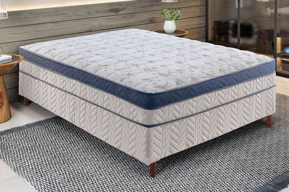 Cama Box Conjugado c/Colchão Sublime White Paropas